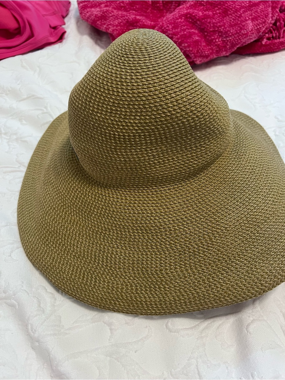 Eric Javits Wide-Brim Straw Sun Hat - Tan - Picture 3 of 11